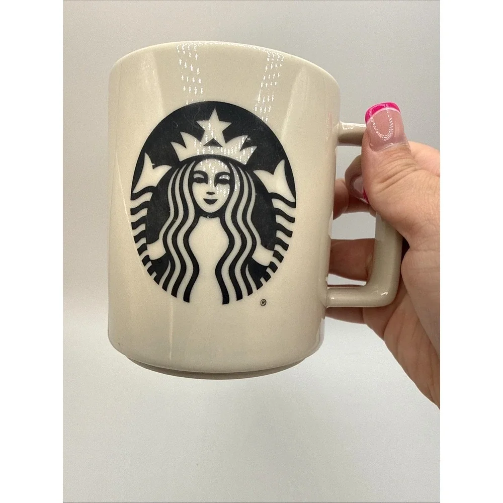 2015 Starbucks Siren Mermaid Logo Coffee Mugs Made In USA 14 oz Square Handle